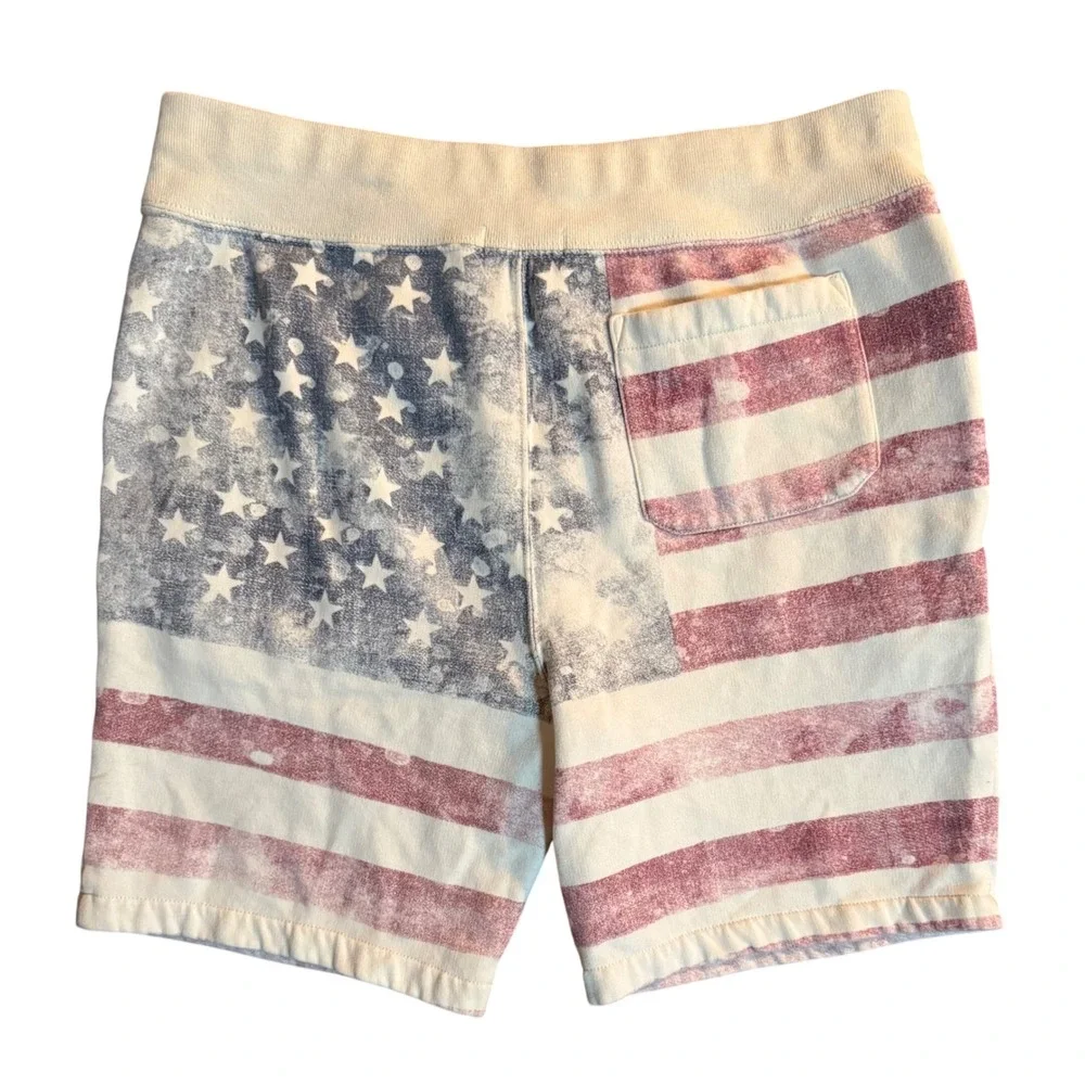 Polo Ralph Lauren American Flag Fleece Shorts Mens Medium Red White Blue Stars